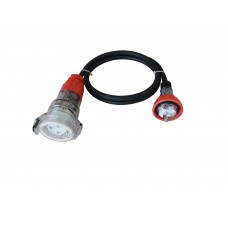 3 Pin 20 Amp Flat Pin Plug to Round Pin  Socket Adapter